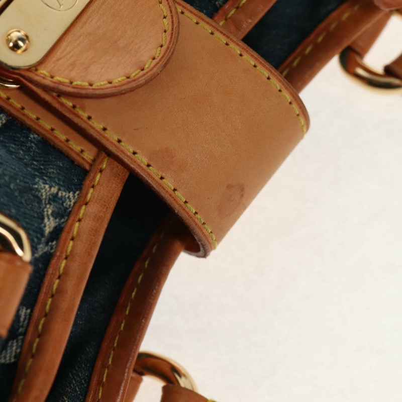 【日本直送】路易威登 Monogram 牛仔布 Preity 手提包 藍色 M95020 LV 正品 145593V-6