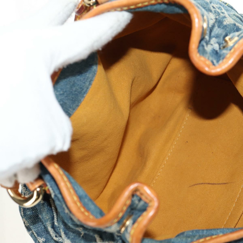 【日本直送】路易威登 Monogram 牛仔布 Preity 手提包 藍色 M95020 LV 正品 145593V-9