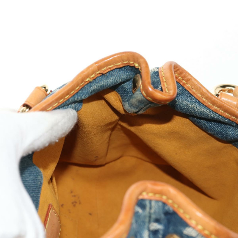 【日本直送】路易威登 Monogram 牛仔布 Preity 手提包 藍色 M95020 LV 正品 145593V-21