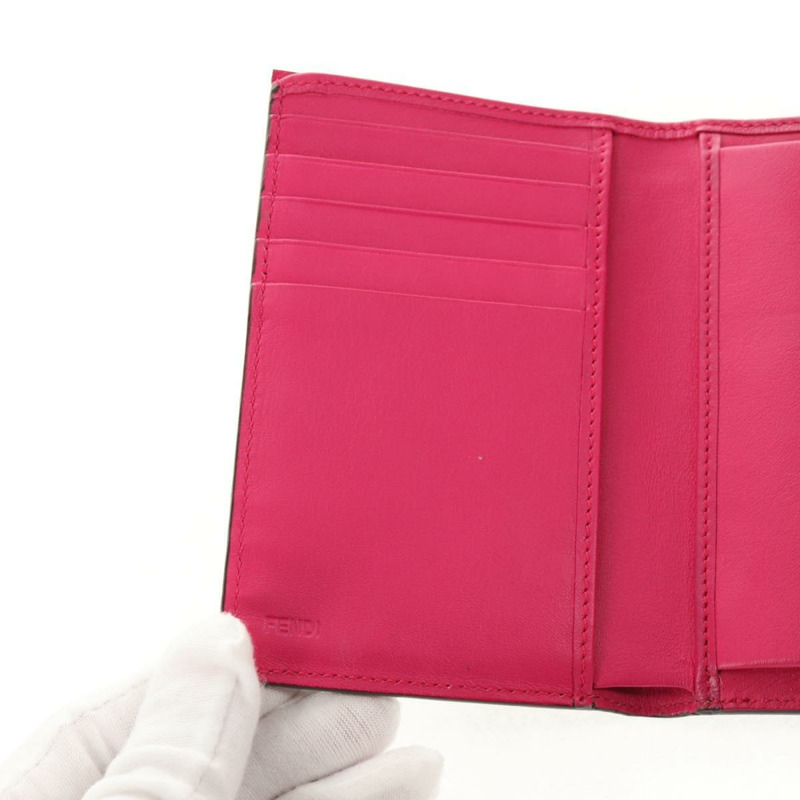 【日本直送】FENDI Zucca帆布三折皮夾 多色金色 正品 145553V-17