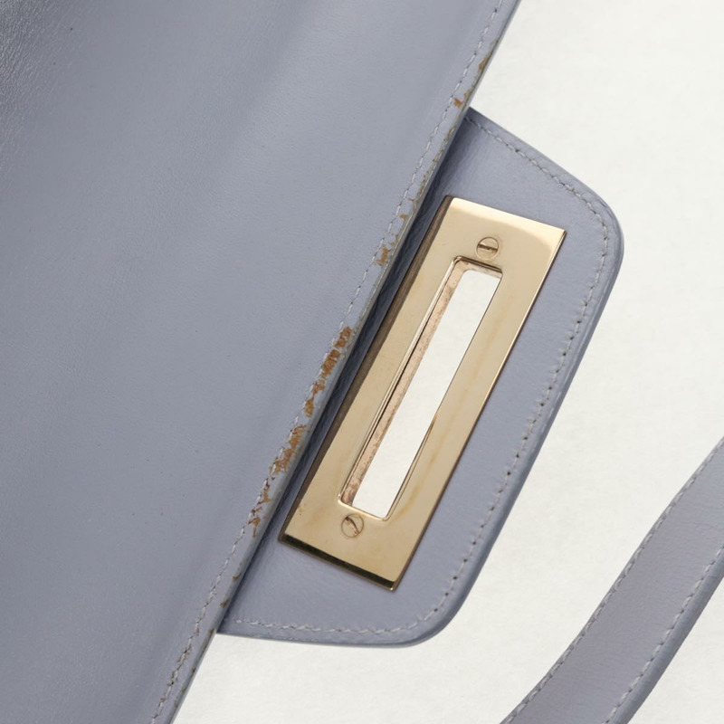 【日本直送】Salvatore Ferragamo Gancini 紫色金色皮革肩背包，正品編號 145499V-23