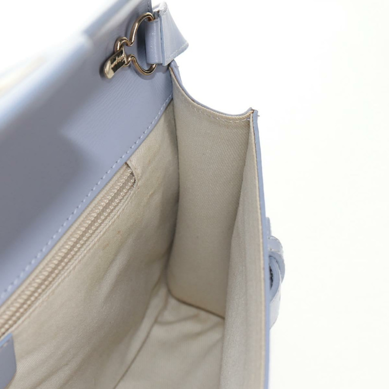 【日本直送】Salvatore Ferragamo Gancini 紫色金色皮革肩背包，正品編號 145499V-24