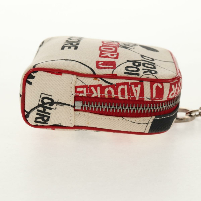 【日本直送】Christian Dior Hardcore 帆布手拿包 白色 紅色 正品 143024V-3