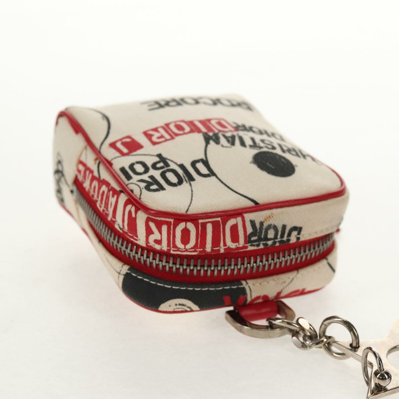 【日本直送】Christian Dior Hardcore 帆布手拿包 白色 紅色 正品 143024V-5