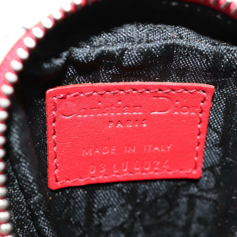 【日本直送】Christian Dior Hardcore 帆布手拿包 白色 紅色 正品 143024V-11