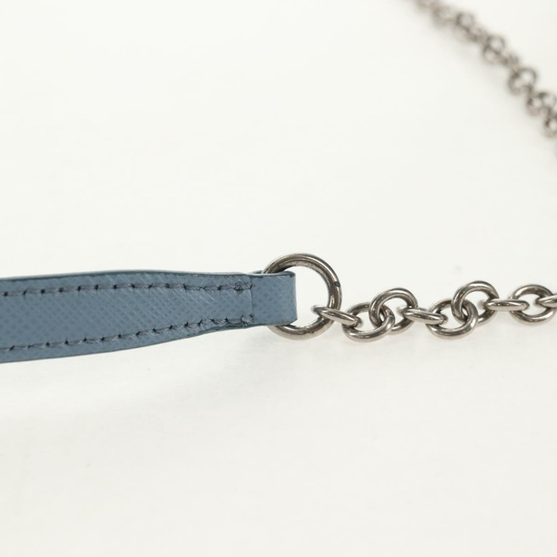 【日本直送】PRADA 尼龍鏈單肩包 淺藍色 銀色 正品 145974M-7