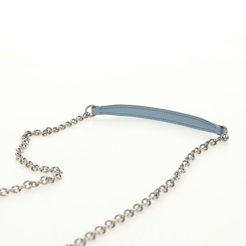 【日本直送】PRADA 尼龍鏈單肩包 淺藍色 銀色 正品 145974M-14