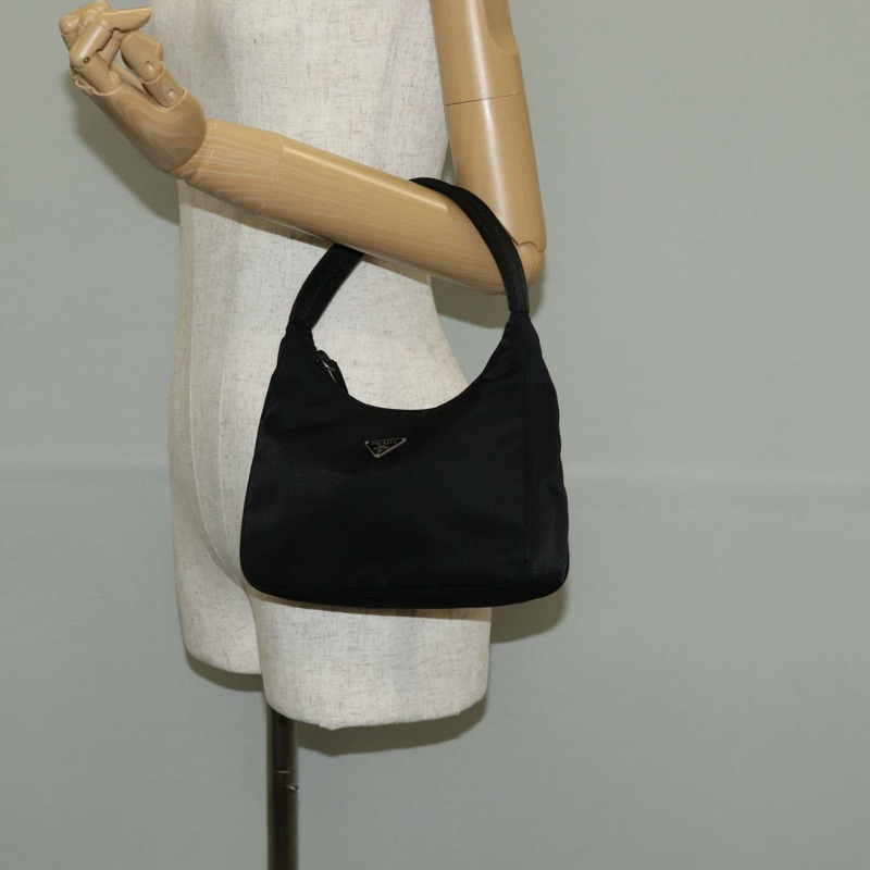 【日本直送】PRADA 尼龍手提包 黑色 銀色 正品 am9186V-20