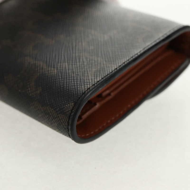 【日本直送】CELINE Triomphe Compact Wallet PVC Black Auth am9212M-15