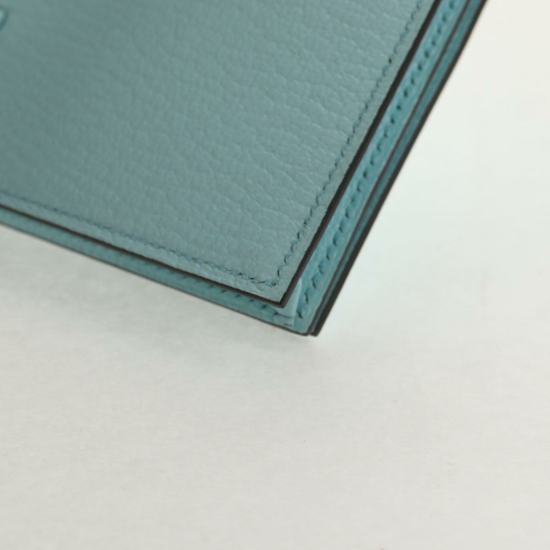 【日本直送】愛馬仕 Bane Souffle 皮夾，淺藍色，正品 am9208SM-15