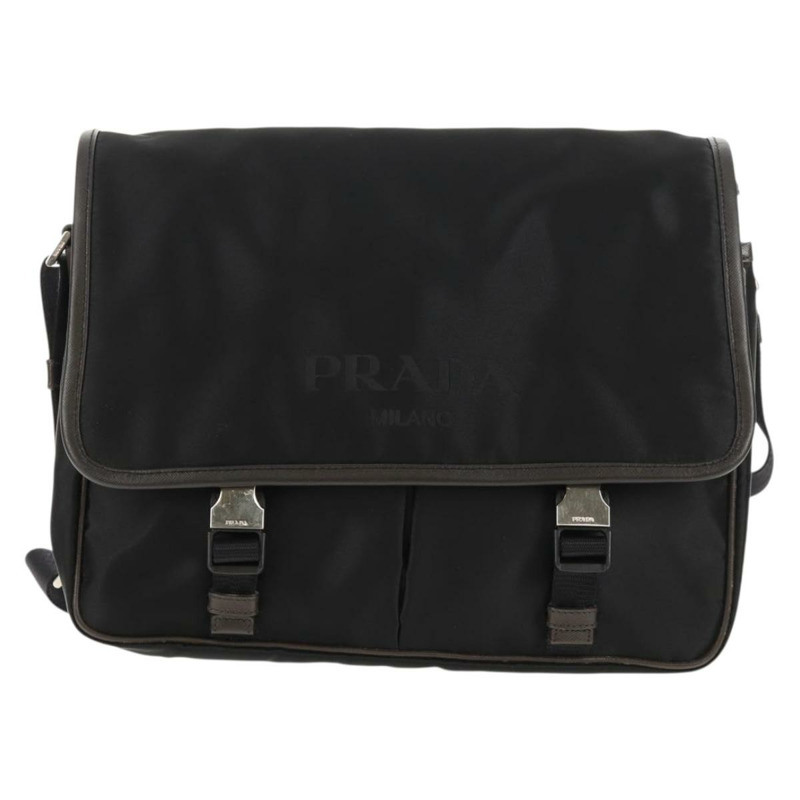 【日本直送】PRADA 單肩包 尼龍 黑色 銀色 正品 am9263V-12