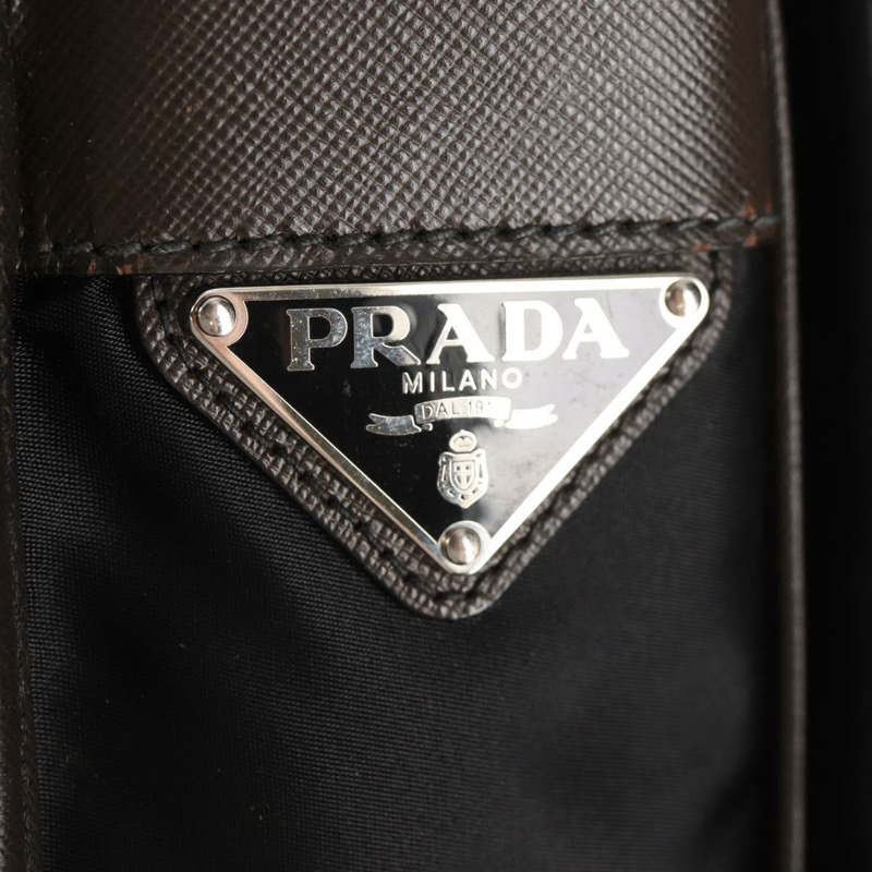 【日本直送】PRADA 單肩包 尼龍 黑色 銀色 正品 am9263V-20