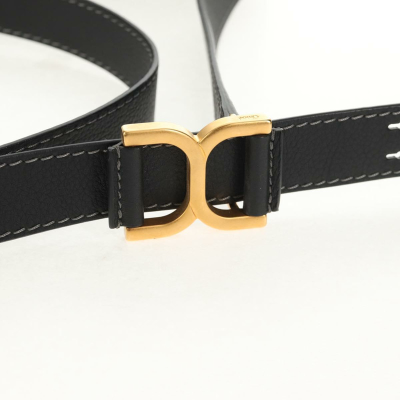 【日本直送】Chloe Mercy 單肩包，黑色金色皮革，正品 am9250V-7