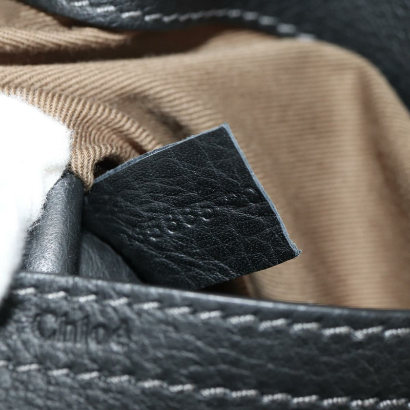 【日本直送】Chloe Mercy 單肩包，黑色金色皮革，正品 am9250V-10