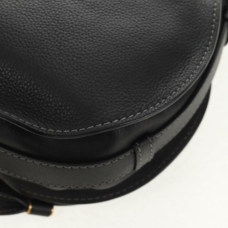 【日本直送】Chloe Mercy 單肩包，黑色金色皮革，正品 am9250V-17