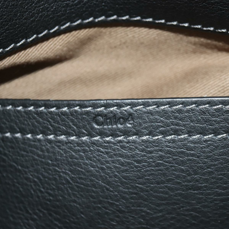【日本直送】Chloe Mercy 單肩包，黑色金色皮革，正品 am9250V-21
