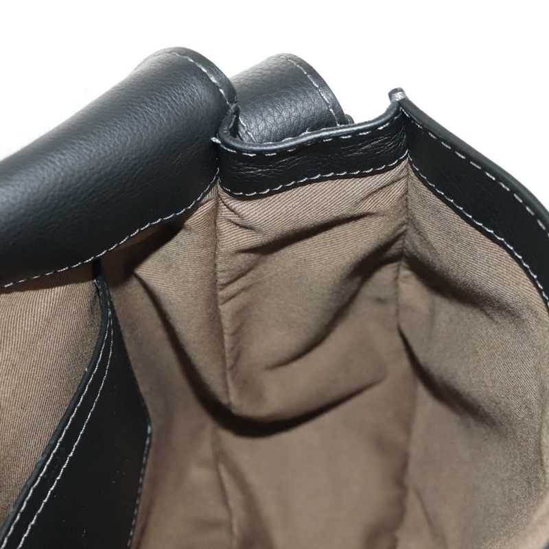 【日本直送】Chloe Mercy 單肩包，黑色金色皮革，正品 am9250V-23