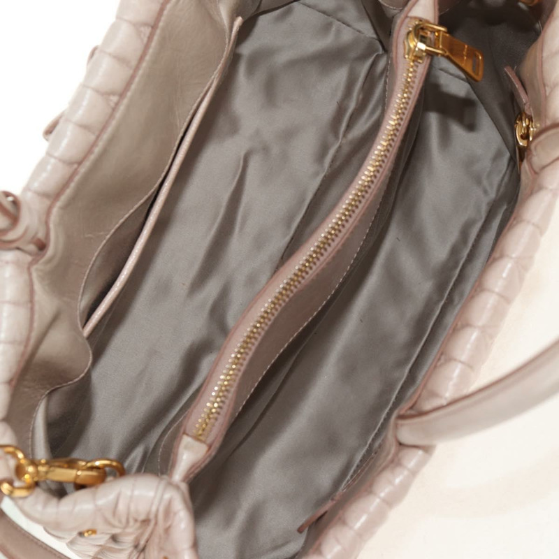 【日本直送】Miu Miu 手提包 皮革 兩用 金色 粉紅色 米色 正品 am9331V-8