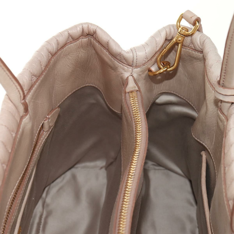 【日本直送】Miu Miu 手提包 皮革 兩用 金色 粉紅色 米色 正品 am9331V-26