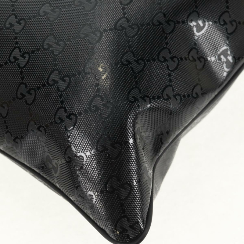 【日本直送】GUCCI GG 經典款單肩包 PVC材質 黑銀 201446 Auth am9344V-15