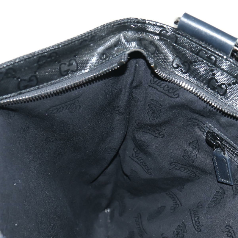 【日本直送】GUCCI GG 經典款單肩包 PVC材質 黑銀 201446 Auth am9344V-21