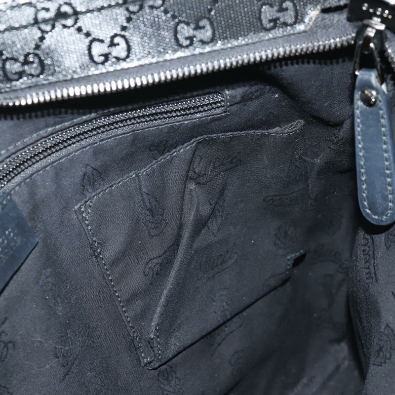 【日本直送】GUCCI GG 經典款單肩包 PVC材質 黑銀 201446 Auth am9344V-23