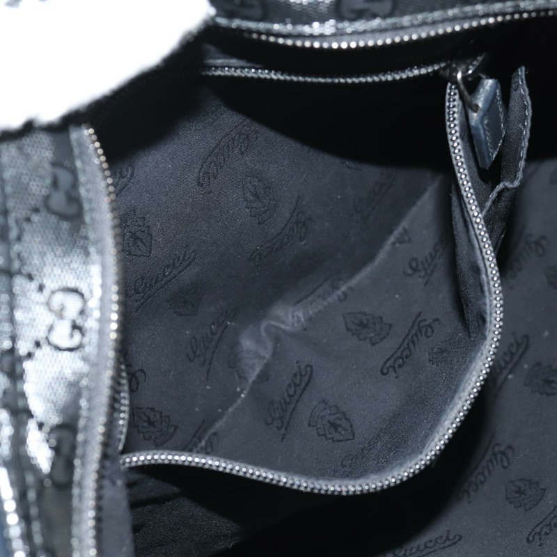 【日本直送】GUCCI GG 經典款單肩包 PVC材質 黑銀 201446 Auth am9344V-24