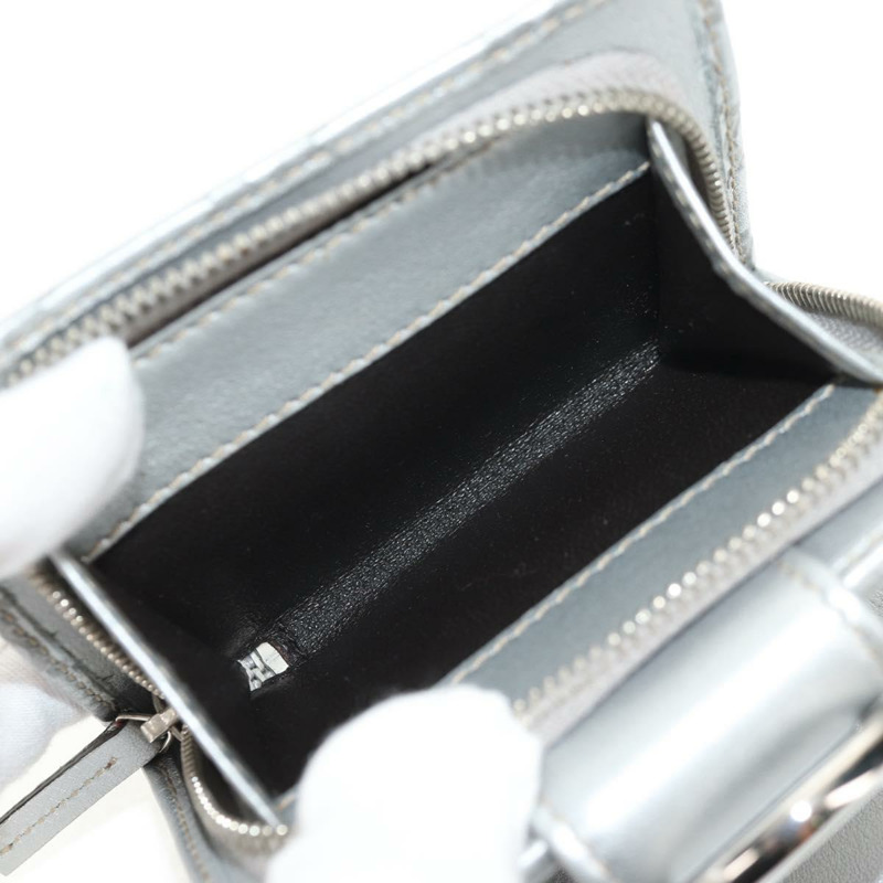 【日本直送】GUCCI GG帆布 Abbey Guccissima雙折皮夾 皮革 銀色 154205 正品 am9314V-9