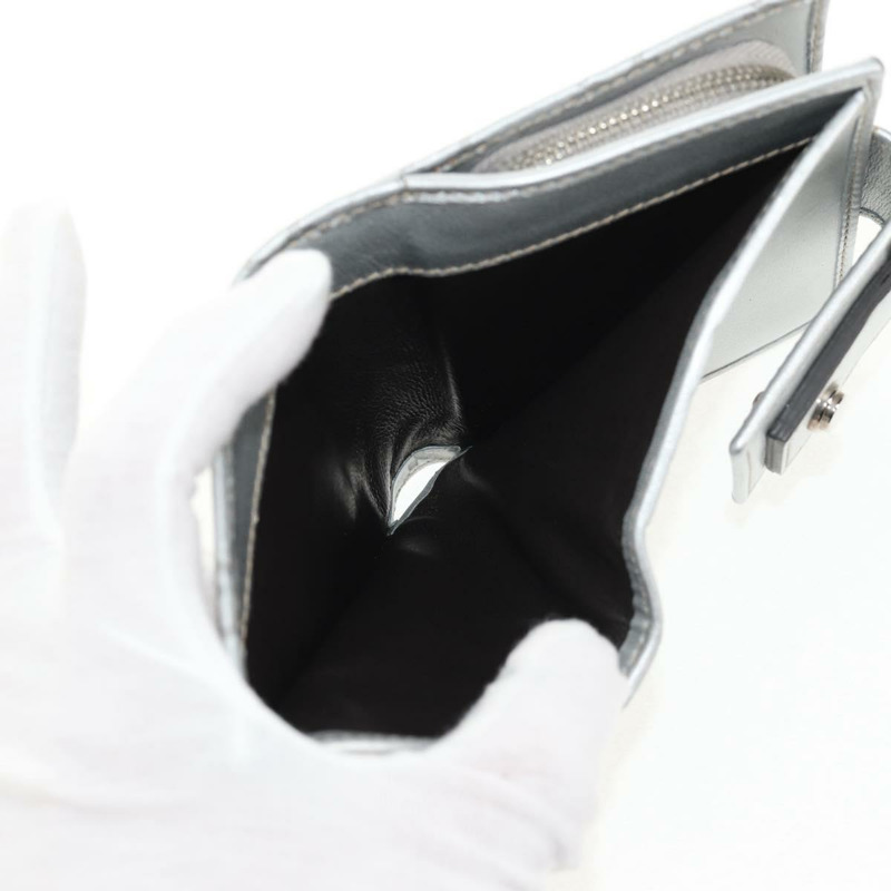 【日本直送】GUCCI GG帆布 Abbey Guccissima雙折皮夾 皮革 銀色 154205 正品 am9314V-10