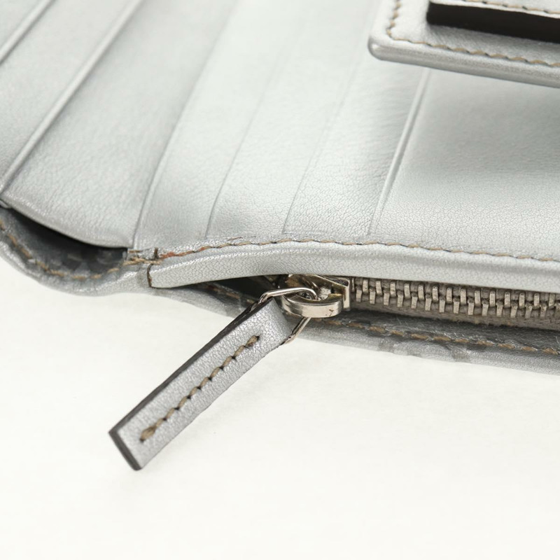 【日本直送】GUCCI GG帆布 Abbey Guccissima雙折皮夾 皮革 銀色 154205 正品 am9314V-20