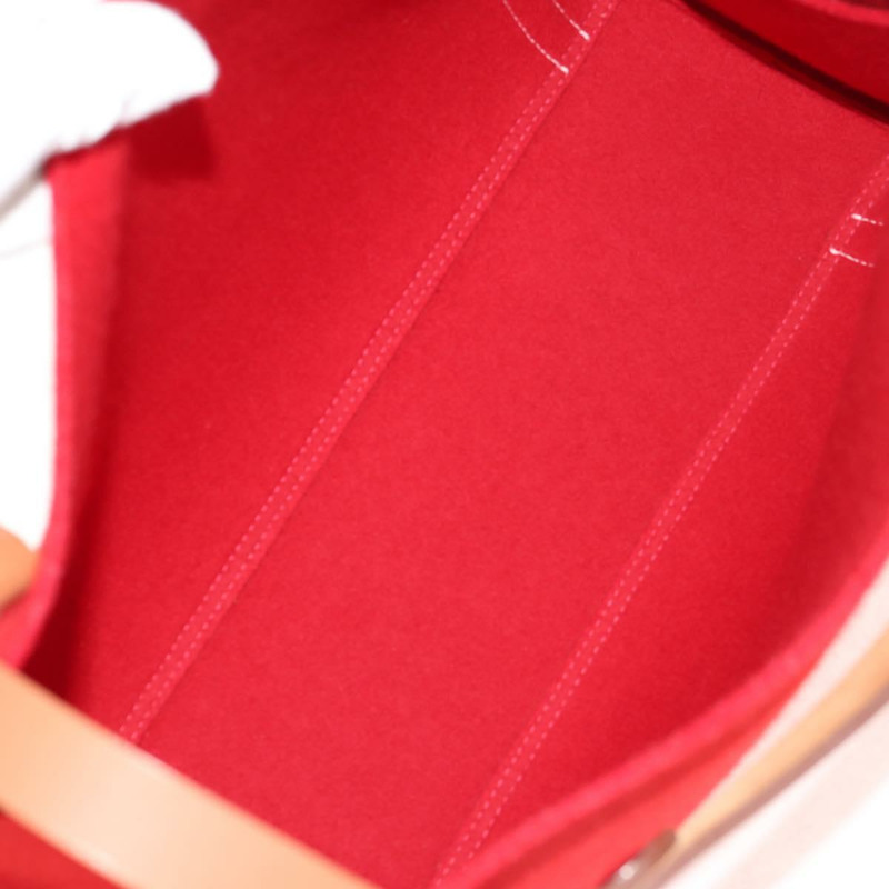 【日本直送】愛馬仕 Cabaricol 毛氈肩包 紅色 銀色 正品 bs29978V-10