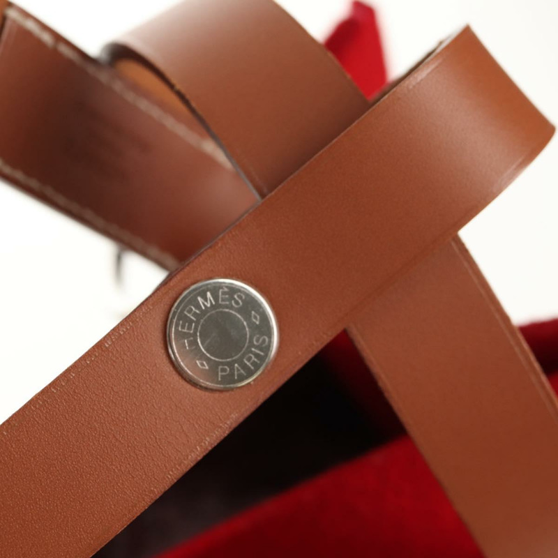 【日本直送】愛馬仕 Cabaricol 毛氈肩包 紅色 銀色 正品 bs29978V-17