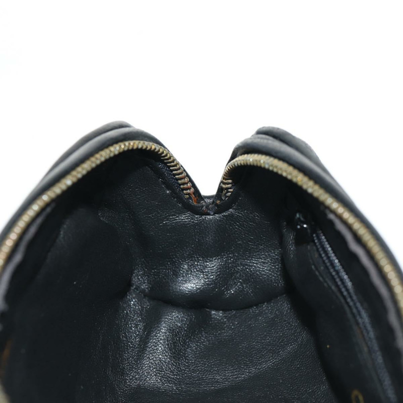 【日本直送】香奈兒 (CHANEL) Matelasse Gribois 羊皮手拿包，黑色金色雙C標誌，貨號 146354V-19