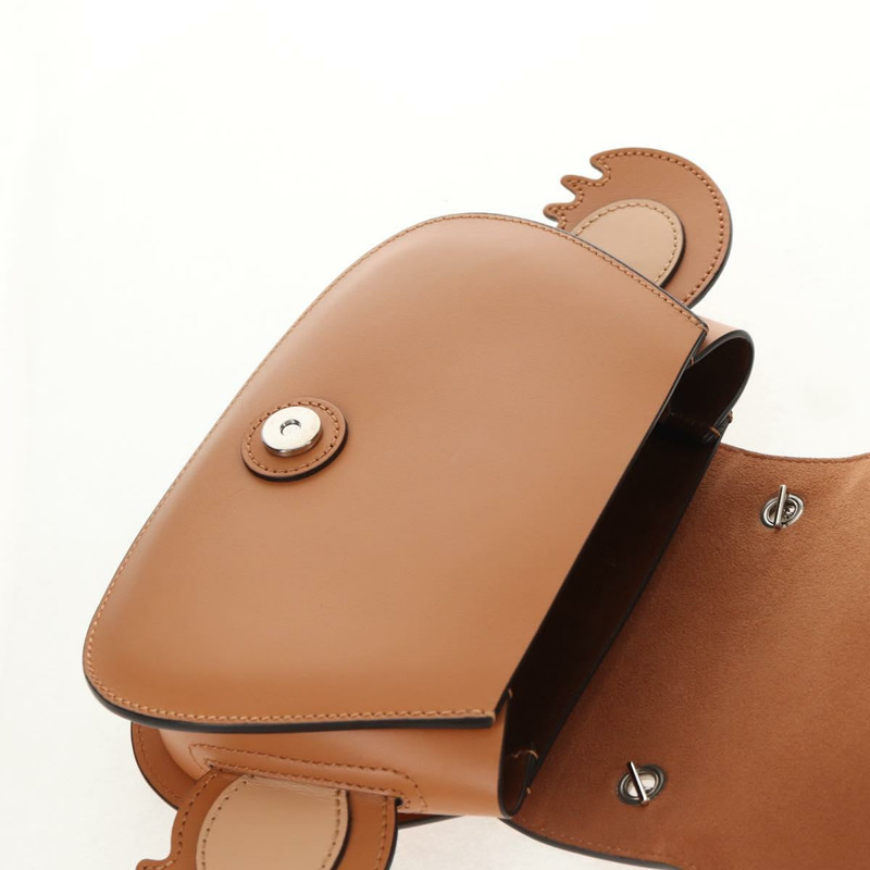 【日本直送】GUCCI 兒童無尾熊手提包 皮革 棕色 銀色 605824 正品 146368V-21