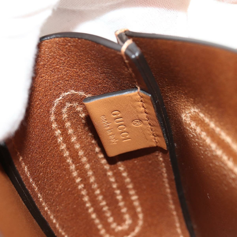 【日本直送】GUCCI 兒童無尾熊手提包 皮革 棕色 銀色 605824 正品 146368V-22