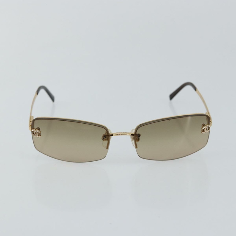 【日本直送】香奈兒 COCO 標誌太陽眼鏡 金屬金色 CC Auth am9371V-1