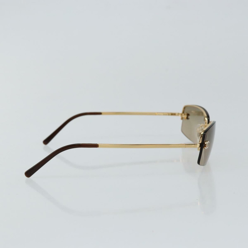 【日本直送】香奈兒 COCO 標誌太陽眼鏡 金屬金色 CC Auth am9371V-4