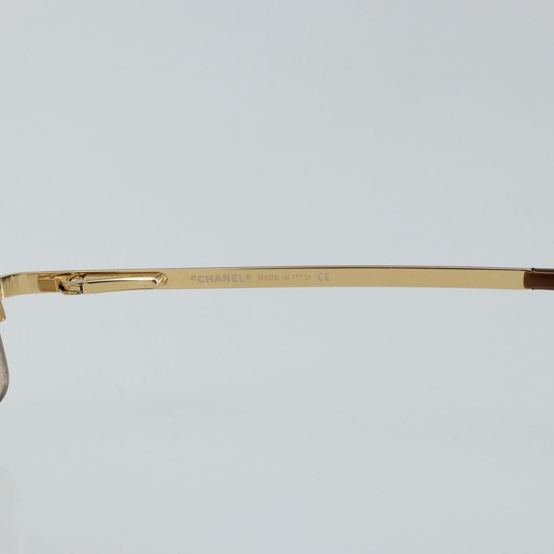【日本直送】香奈兒 COCO 標誌太陽眼鏡 金屬金色 CC Auth am9371V-8