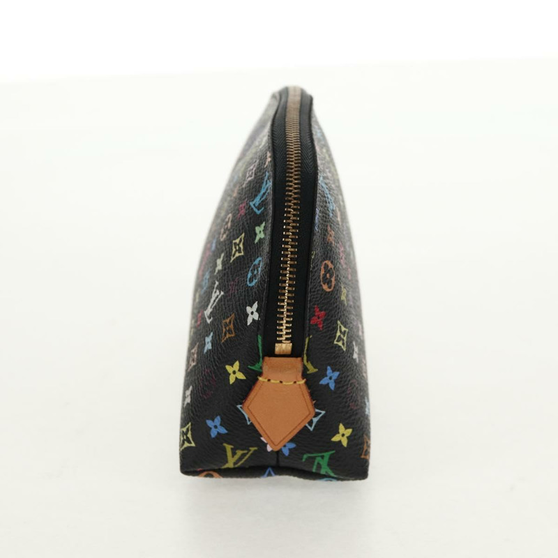 【日本直送】路易威登 Monogram Multicolor Pochette 手拿包 黑色 M47355 LV Auth 146126V-2