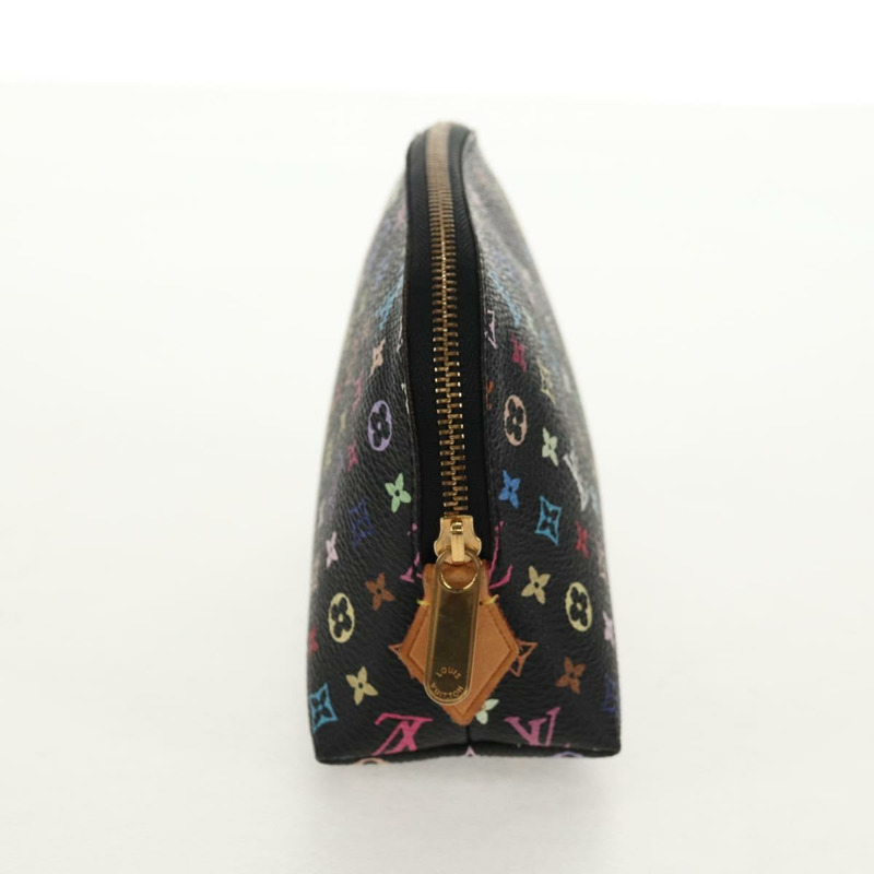 【日本直送】路易威登 Monogram Multicolor Pochette 手拿包 黑色 M47355 LV Auth 146126V-3