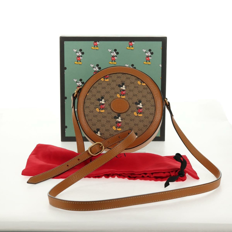 【日本直送】GUCCI Micro GG Supreme Disney 聯名手提包 PVC 米色 603938 正品 146131M-11