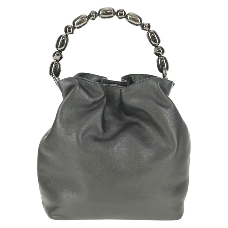 【日本直送】Christian Dior Maris Pearl 手提包 皮革 銀色 正品 sw1587V-1