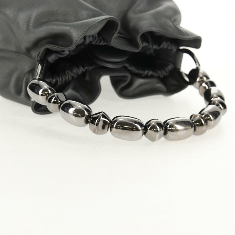 【日本直送】Christian Dior Maris Pearl 手提包 皮革 銀色 正品 sw1587V-6