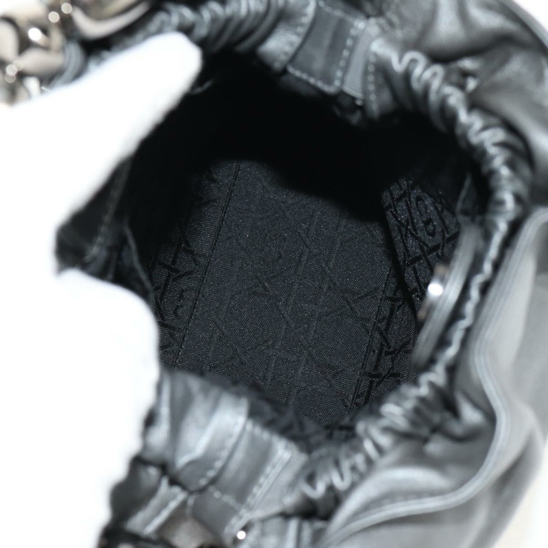 【日本直送】Christian Dior Maris Pearl 手提包 皮革 銀色 正品 sw1587V-9