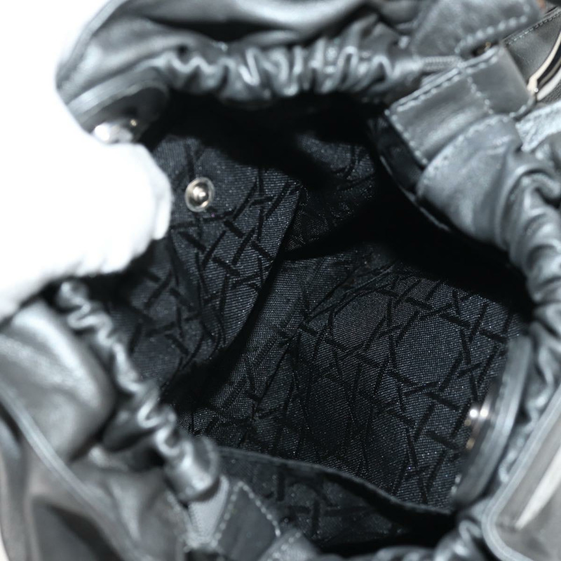 【日本直送】Christian Dior Maris Pearl 手提包 皮革 銀色 正品 sw1587V-22