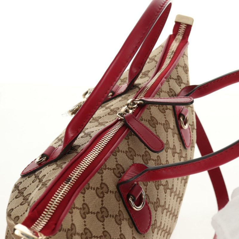 【日本直送】GUCCI GG帆布愛心圖案手提包 2way Beige Red Auth ki5996V-5