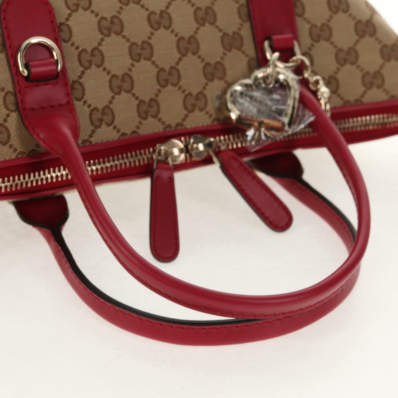 【日本直送】GUCCI GG帆布愛心圖案手提包 2way Beige Red Auth ki5996V-6