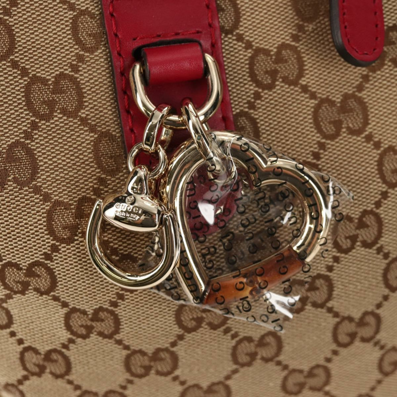 【日本直送】GUCCI GG帆布愛心圖案手提包 2way Beige Red Auth ki5996V-8
