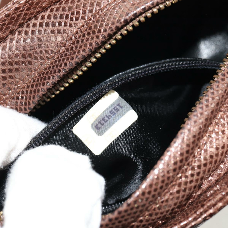 【日本直送】香奈兒 COCO 標誌鏈條肩背包，魚子醬紋皮革，古銅金色，CC 標誌，正品編號 142318V-10