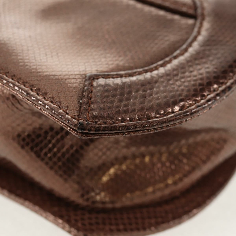 【日本直送】香奈兒 COCO 標誌鏈條肩背包，魚子醬紋皮革，古銅金色，CC 標誌，正品編號 142318V-14